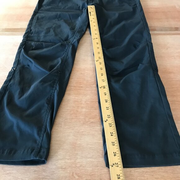 Prana Halle Straight Pants Women 12 Black Mid Rise Zip Pocket UPF 50+ Outdoor - Picture 8 of 16